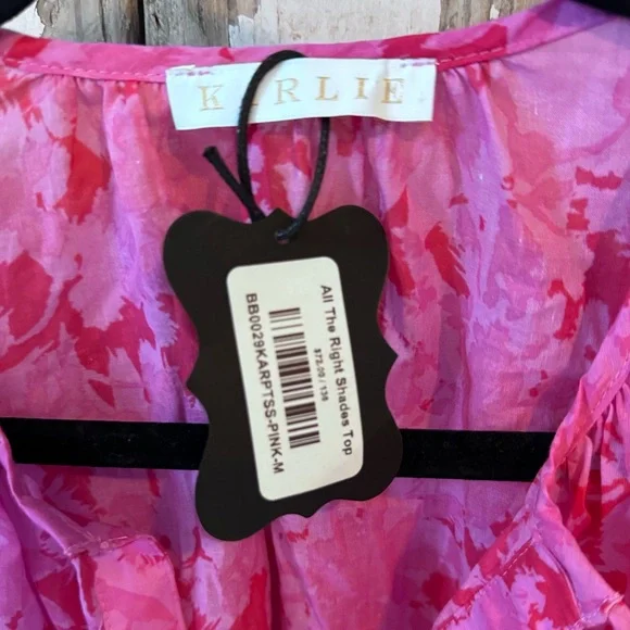 Karlie Pink Floral Blouse - Picture 6 of 9